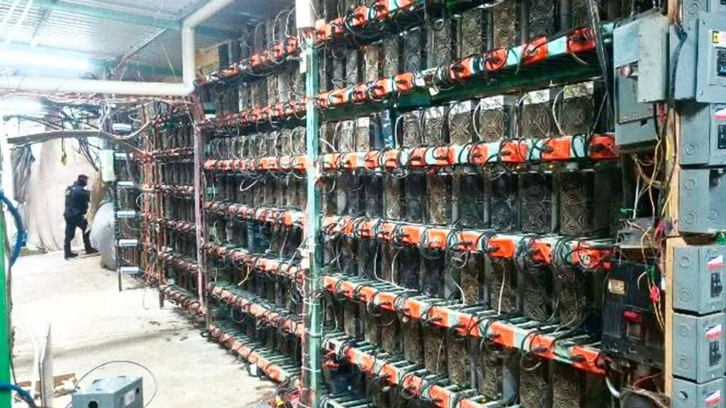Instalación de minería de Bitcoin en México.