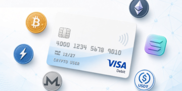 La tarjeta se carga con criptomonedas, pero Freedomia custodia los fondos. Fuente: Composición generada por CriptoNoticias.