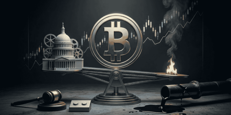 Imagen que simboliza los diversos factores que impactarán en bitcoin esta semana.