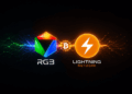 Imagen que combina los logos de RGB y Lightning Network.