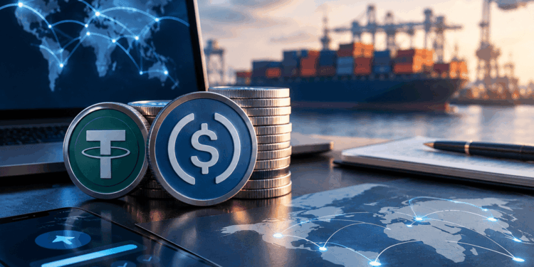 Stablecoins y pagos digitales conectando mercados internacionales.