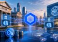 Integración de red Chainlink y SWIFT para depósitos tokenizados y conexión entre bancos tradicionales y blockchain.