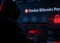 Imagen que simboliza a atacante vulnerando los sistemas de seguridad de Swisss Bitcoin Pay.