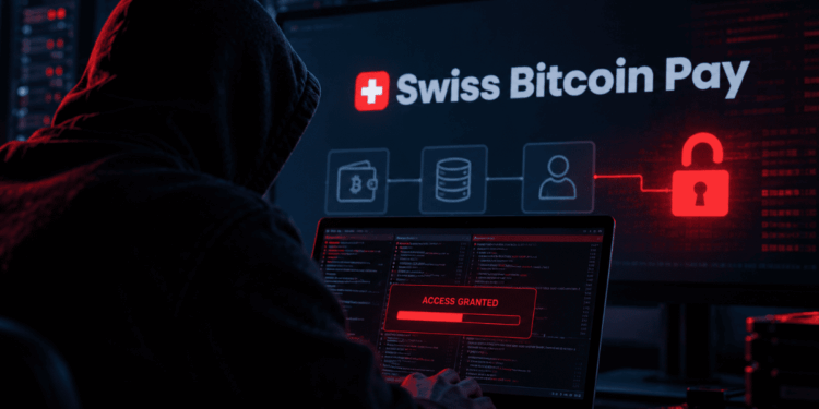 Imagen que simboliza a atacante vulnerando los sistemas de seguridad de Swisss Bitcoin Pay.
