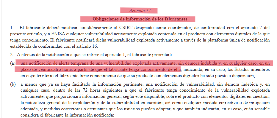 Texto de la normativa CRA de la Unión Europea.