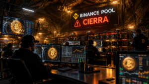 Mineros de Bitcoin operando en una cueva.