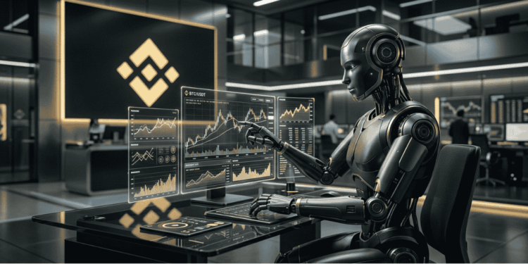 Inteligencia artificial realizando trading en la plataforma de binance.