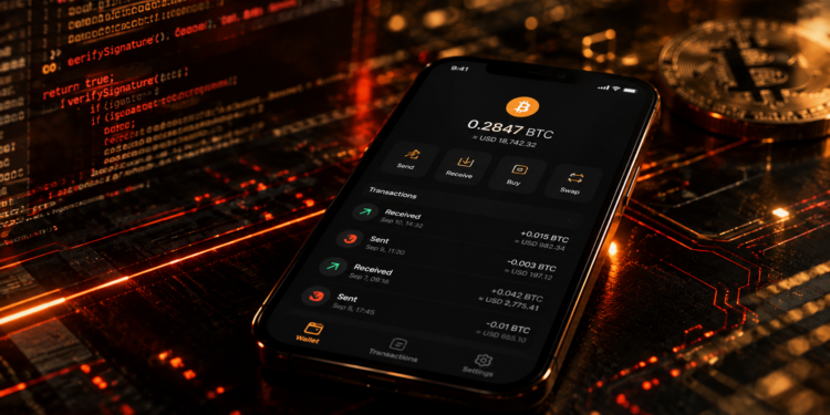 Un dispositivo móvil como wallet de Bitcoin.