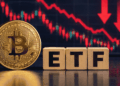 ETF de BTC y gráficos en rojo.