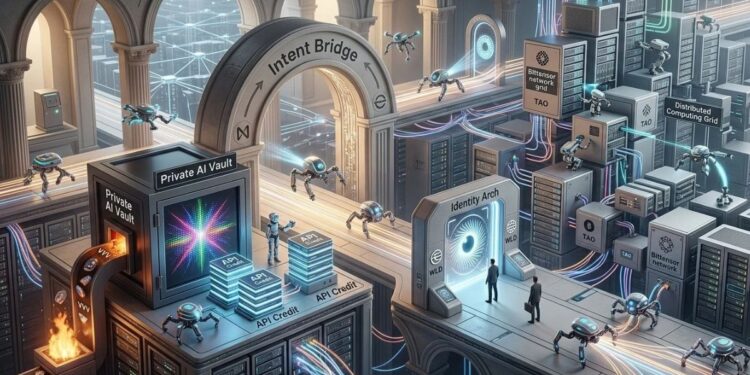 un espacio que simula redes digitales interconectadas