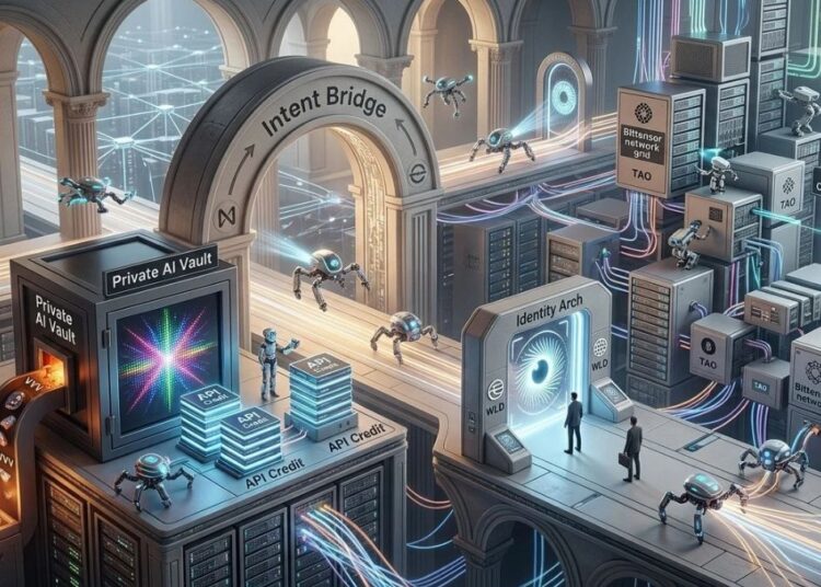un espacio que simula redes digitales interconectadas