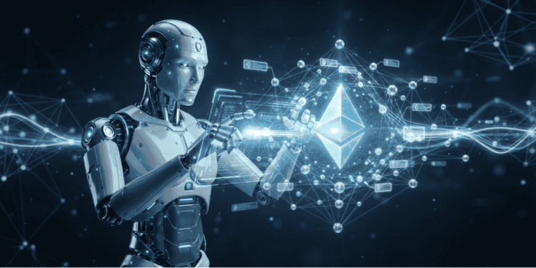 Un robot gestionando la blockchain de Ethereum.