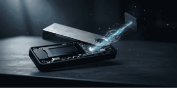 Una wallet de Ledger con un implante.