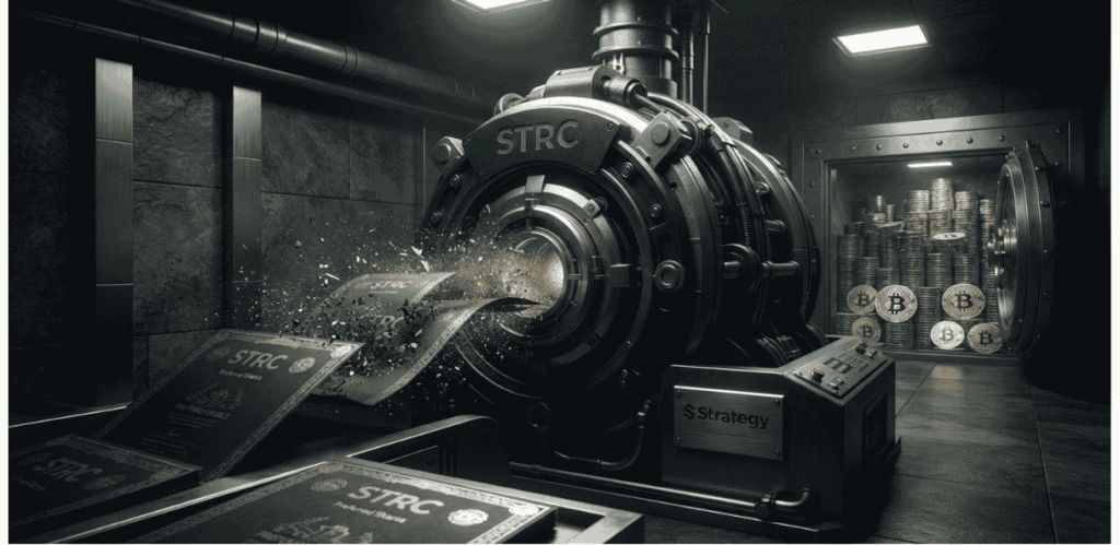 Máquina quemando fondos para STRC.