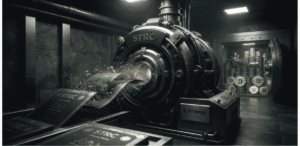 Máquina quemando fondos para STRC.
