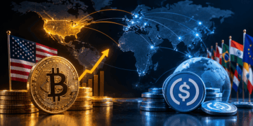 Bitcoin destaca en Estados Unidos, mientras las stablecoins vinculadas al dólar ganan terreno en el resto del mundo.