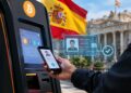Cajero de criptomonedas y bitcoin con identificación de identidad digital en España.