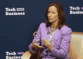 Adena Friedman, CEO de Nasdaq, en una conferencia.