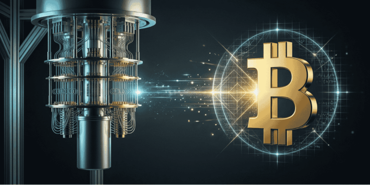 computación cuántica y un BTC protegiéndose.