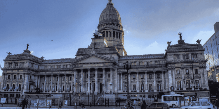 Fachada del Congreso de la Nación Argentina.
