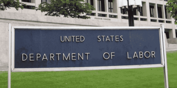 Letrero del Departamento de Trabajo de Estados Unidos.