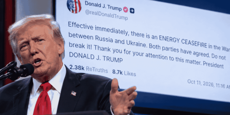 Donald Trump anuncia un cese al fuego energético entre Rusia y Ucrania.