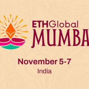 ETHGlobal Mumbai — 5 al 7 de noviembre de 2026, India (arte oficial del evento)
