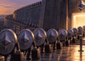 Imagen que simboliza la fila de salida del staking de ETH.