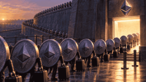Imagen que simboliza la fila de salida del staking de ETH.