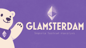 Banner representativo de la actualización Glamsterdam de Ethereum.