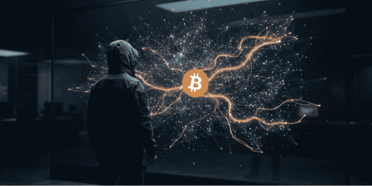 Un hacker visualizando la red de Lightning.