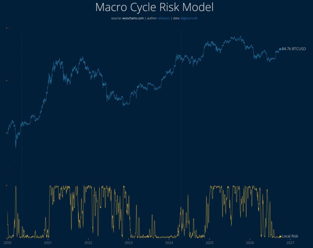 Gráfico del modelo de riesgo macroeconómico, de Willy Woo.
