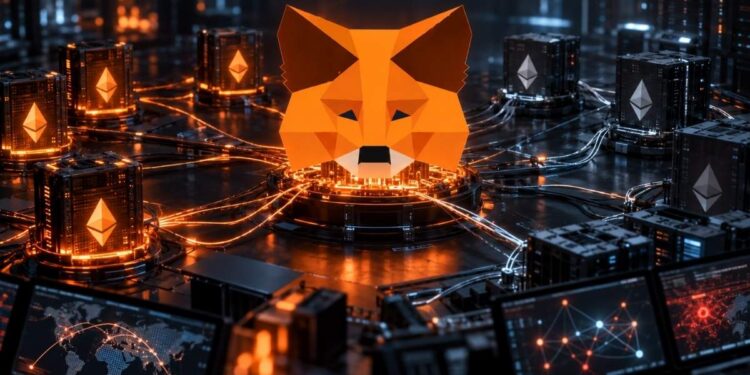 Imagen conceptual que simboliza que Metamask se retira preventivamente de validadores de staking