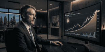 Michael Saylor observando unos gráficos de BTC.