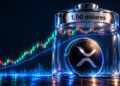 Una moneda física de XRP dentro de un frasco que dice 1,50 dólares.