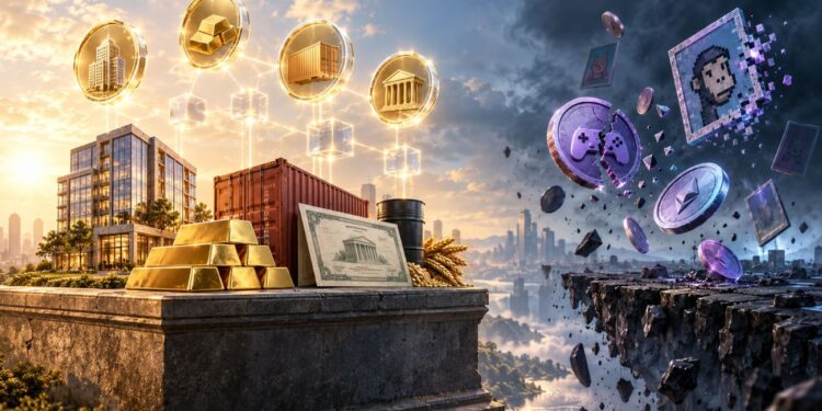 Activos reales tokenizados, como inmuebles, oro o materias primas, frente a monedas que representan a las ICO, los NFT y el play-to-earn.