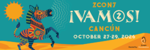 Zcon7 ¡Vamos! — Cancún, 27 al 29 de octubre de 2026 (arte oficial de la Zcash Foundation)